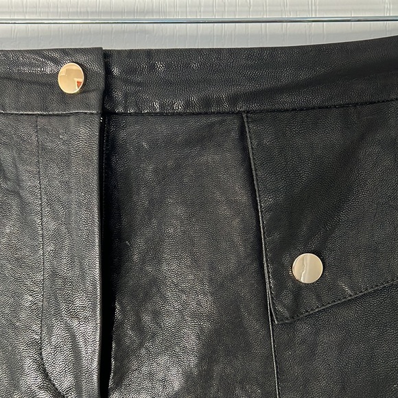 Faux leather mini a-line skirt - Picture 2 of 4
